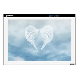 Angel Wings in Cloudy Blue Sky Laptop Skin