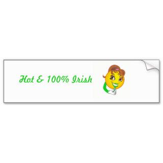 Hot & 100% Irish Bumper Sticker
