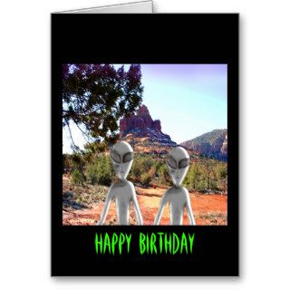 Alien Birthday Greetings Card