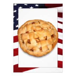 American Pie (Apple Pie with American Flag) Custom Invitation