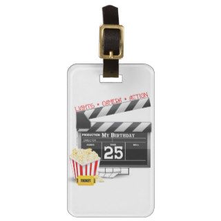 25th Birthday Hollywood Movie Party Bag Tags