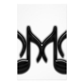 Musical Letter "M" Stationery Design