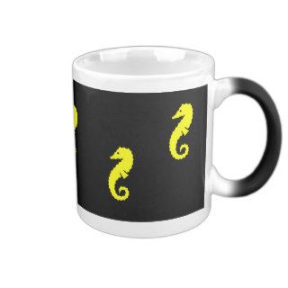 Ocean Glow_Yellow Seahorse morphing Coffee Mug