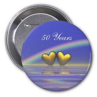 50th Anniversary Golden Hearts Pin