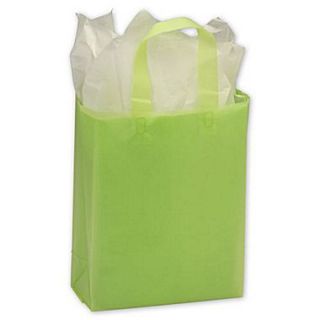 8 x 4 x 10 Frosted High Density Shoppers, Lime Green  Make More Happen at