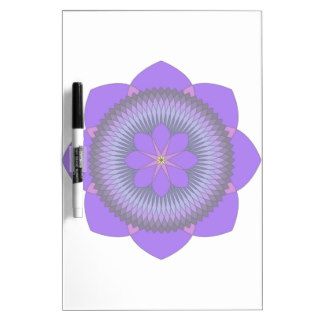 Tripartite 80 Petal Purple Lotus Dry Erase Whiteboard