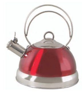 Gibson Mr Coffee Hartville 1.8 Liter Whistling Tea Kettle, Red Kitchen & Dining