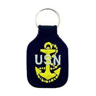 Embroidered Emblem Key Chain   United States US Navy   Chief Petty Officer Logo
