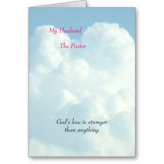 My Husband The Pastor Greeting Cards
