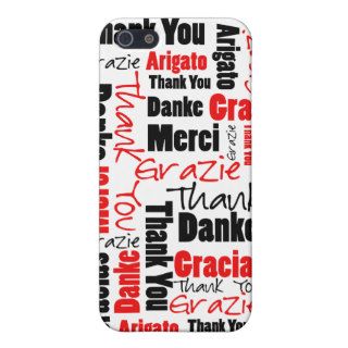 Black and Red Thank You Word Cloud iPhone 5 Cases