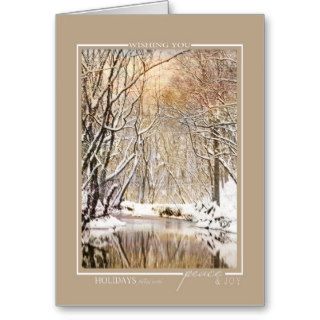 Winter Creek Scenic Landscape Christmas Cards