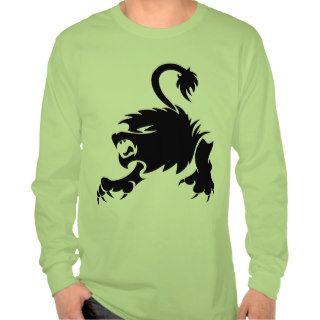 Gorgeous and black lion design tshirt