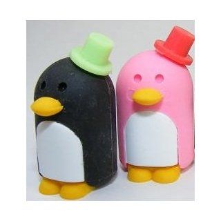 Mr. & Mrs. Penguin Puzzle Erasers, Pair (Colors may vary) Toys & Games