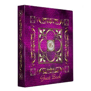 Emperor Fleur De Lis Pink Guest Book Binder