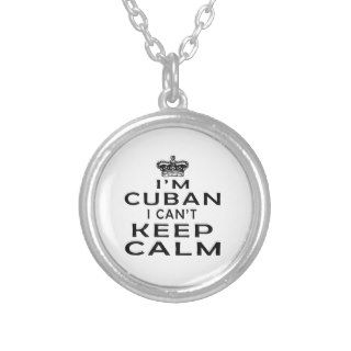 I am Cuban I can't keep calm Personalized Necklace
