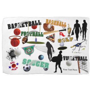 New This Year Sports Collage Kitchen Towel 16 x 24
