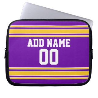 Team Jersey with Custom Name and Number Laptop Computer Sleeve
