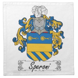 Speroni Family Crest Cloth Napkin