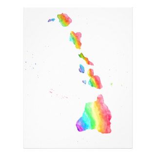 Hawaiian Islands Rainbow Letterhead
