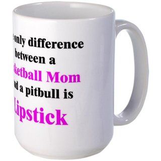  Basketball Mom Pitbull Palin Large Mug Large Mug   Standard Kitchen & Dining