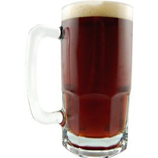 German Style Extra Large Glass Beer Mug   34 oz Kitchen & Dining