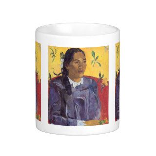 The woman with the flower   Paul Gauguin Mug