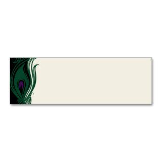 Peacock Feathers Border Business Cards