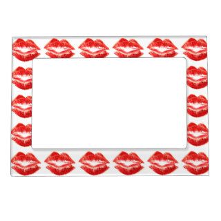 Red Lips Photo Frame Magnets