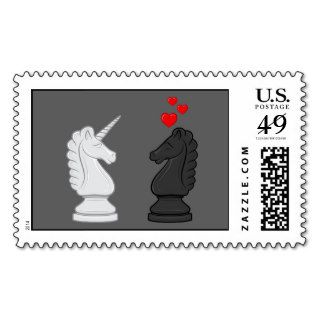 Unicorn Chess Knight Stamp