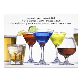 Modern Cocktails Cocktail Party Custom Invite