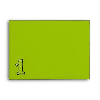 Silly Numbers 1 green Envelope