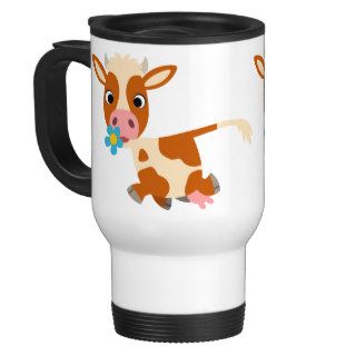 Cute Cartoon Trotting Cow Commuter Mug