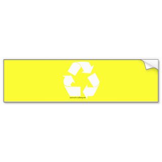 Recycle bin labels with recycle symbol. bumper stickers