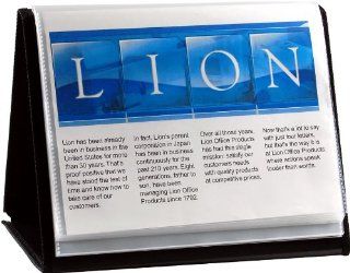 Lion Flip N Tell Display Book N Easel, Letter, 20 Pocket, Horizontal, 1 Easel Display Book (39008 H)  Display Easel Binders 