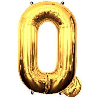 PartynBalloon ™ 32 inches Gold Alphabet Letter Character Q Jumbo Party Helium Balloon P0045 Mobile Phone Apps Special Edition Toys & Games