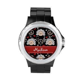 Personalized Peace Love Beethoven Wrist Watches