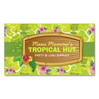 311 Tropical Tiki   Lime Green Business Card