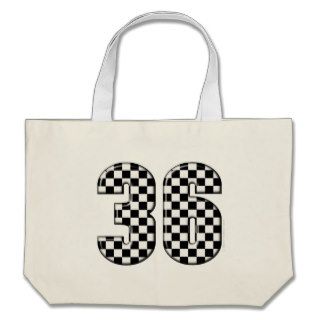 36 auto racing number tote bag