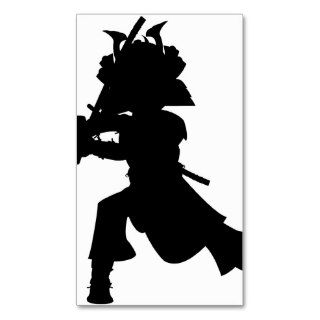 Samurai Silhouette Bookmark Business Cards
