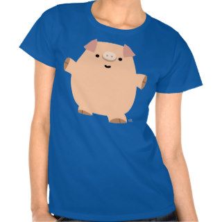 Cute Fun Cartoon Pig Women T shirt