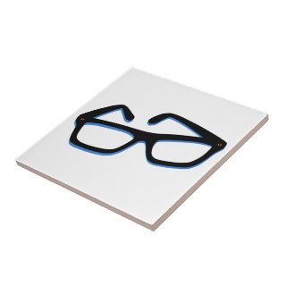 Cool Nerd Glasses in Black & White Ceramic Tile