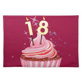 18th Birthday   Pink Cupcake Placemat
