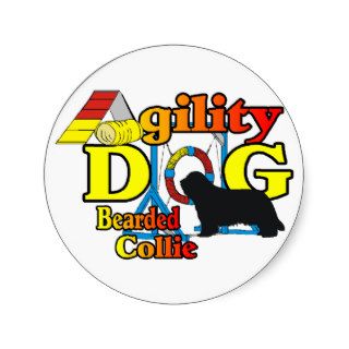 Bearded Collie Agility Gifts Stickers