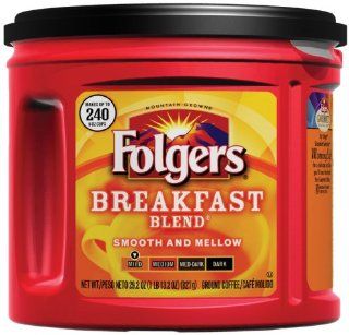 Folgers Breakfast Blend Ground Coffee, 29.2 Ounce Units (Pack of 3)  Grocery & Gourmet Food