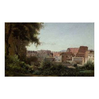 View of the Colosseum the Farnese Gardens Poster