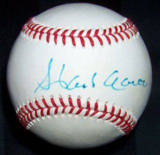 Hank Aaron Signed Baseball   Eddie Mathews   Autographed Baseballs at 's Sports Collectibles Store