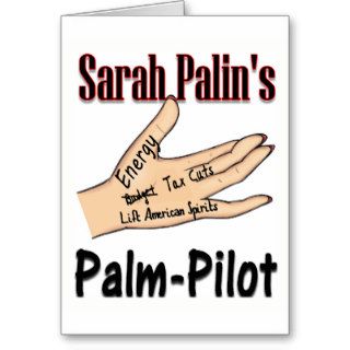 Sarah's palm pilot greeting cards