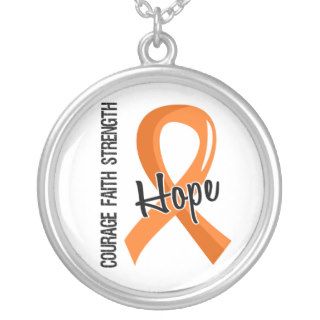 Courage Faith Hope 5 Leukemia Personalized Necklace