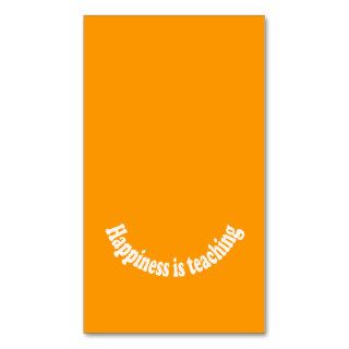 Golden Orange Teacher Business Card Templates