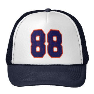 SPORTS JERSEY NUMBER 88 DISTRESSED HAT
